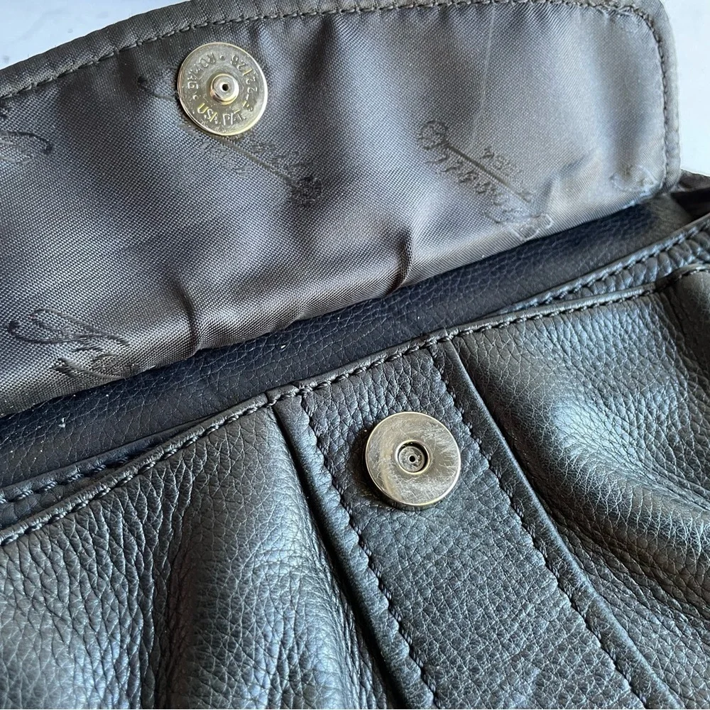 FOSSIL Purse Classic Black Vintage Pebbled Leather Crossbody Shoulder Bag 75082 - Picture 7 of 15